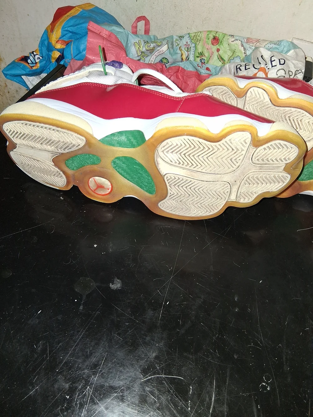 Nike Jordan Multicolor Men's Basketball Sneakers with Red Toe
